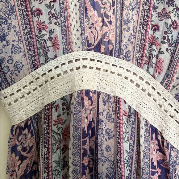 Boho Floral Crochet Duster XXL 19 Cottagecore Romantic Kimono - Picture 5 of 8